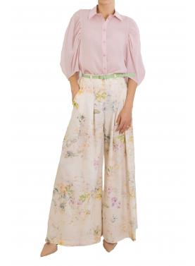 Pantalone palazzo fantasia con cintura Imperial